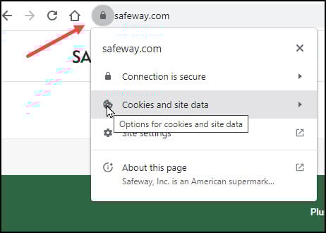 Finding related site domains and cookies in Chrome.