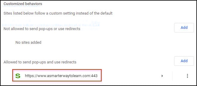 Newly added domain to Customized Behaviors.