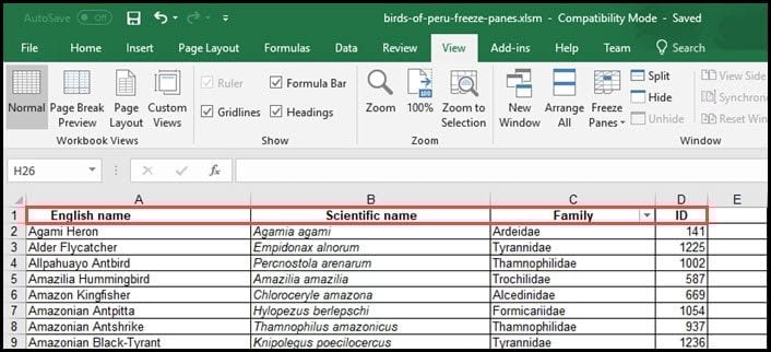 How To Freeze Header Rows Or Columns In Excel