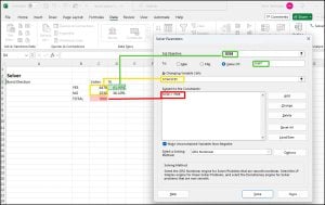 Filled in Solver example