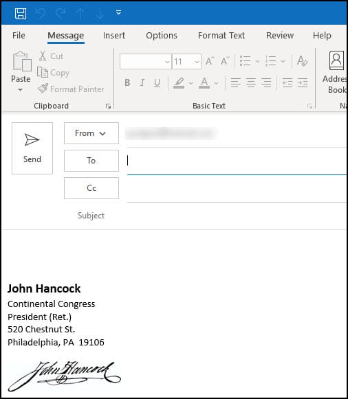 Outlook Email Signature Examples