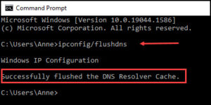 command to flush dns.