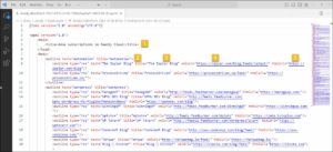 Example OPML file format from Feedly.