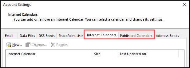 Account Settings section with calendar tabs.