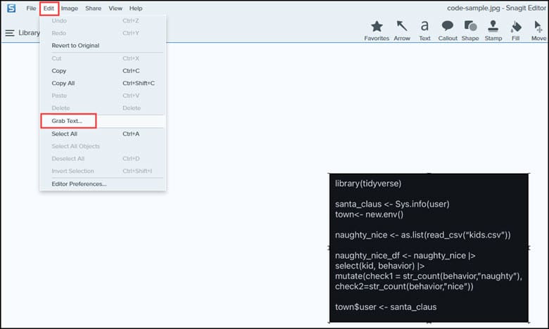 Extracting text from image.
