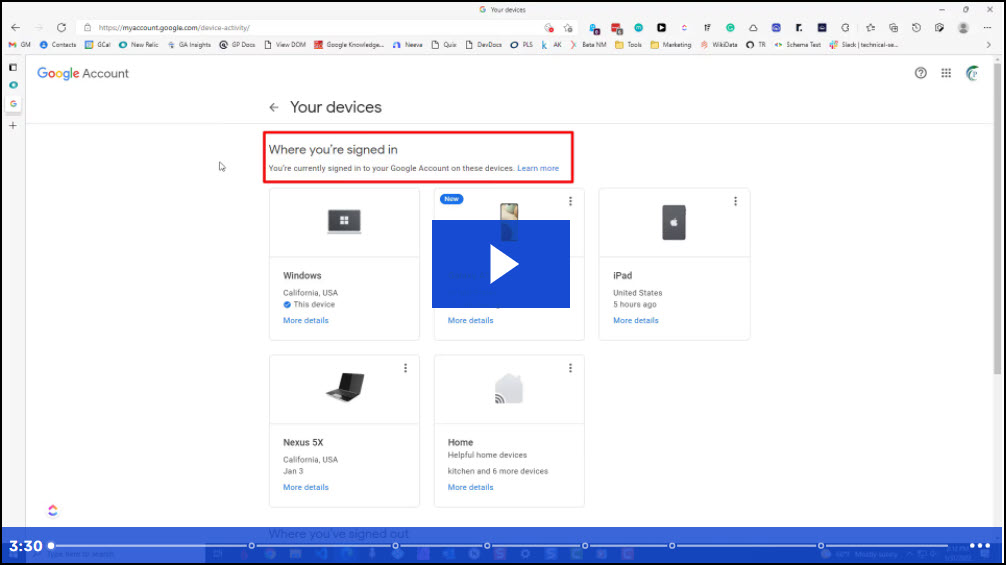 Video Find Devices Linked to Your Google Account