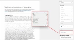 Word Readability Statistics overlaid on document.